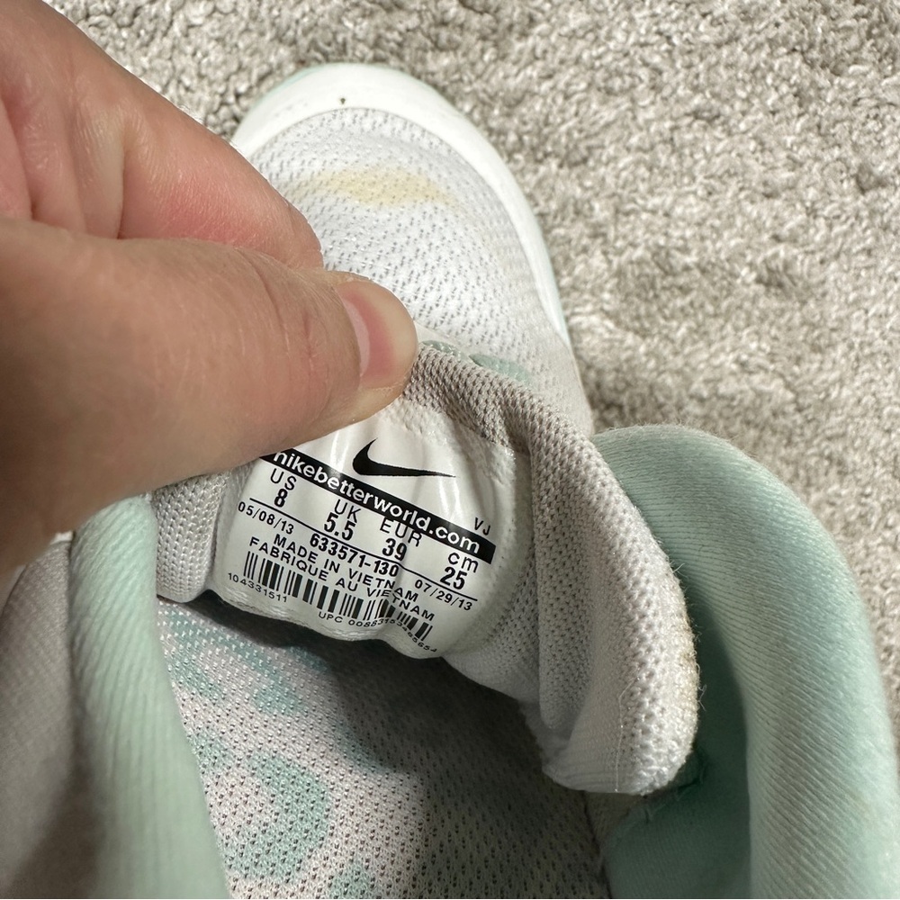 Nike Women’s Free 4.0 V3 Running Shoes Sneakers in White Light Aqua Size 8 - Picture 10 of 16